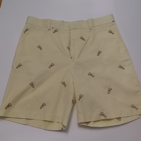 J.Mcloughlin lobster shorts men's 34 yellow cotton - Picture 1 of 1